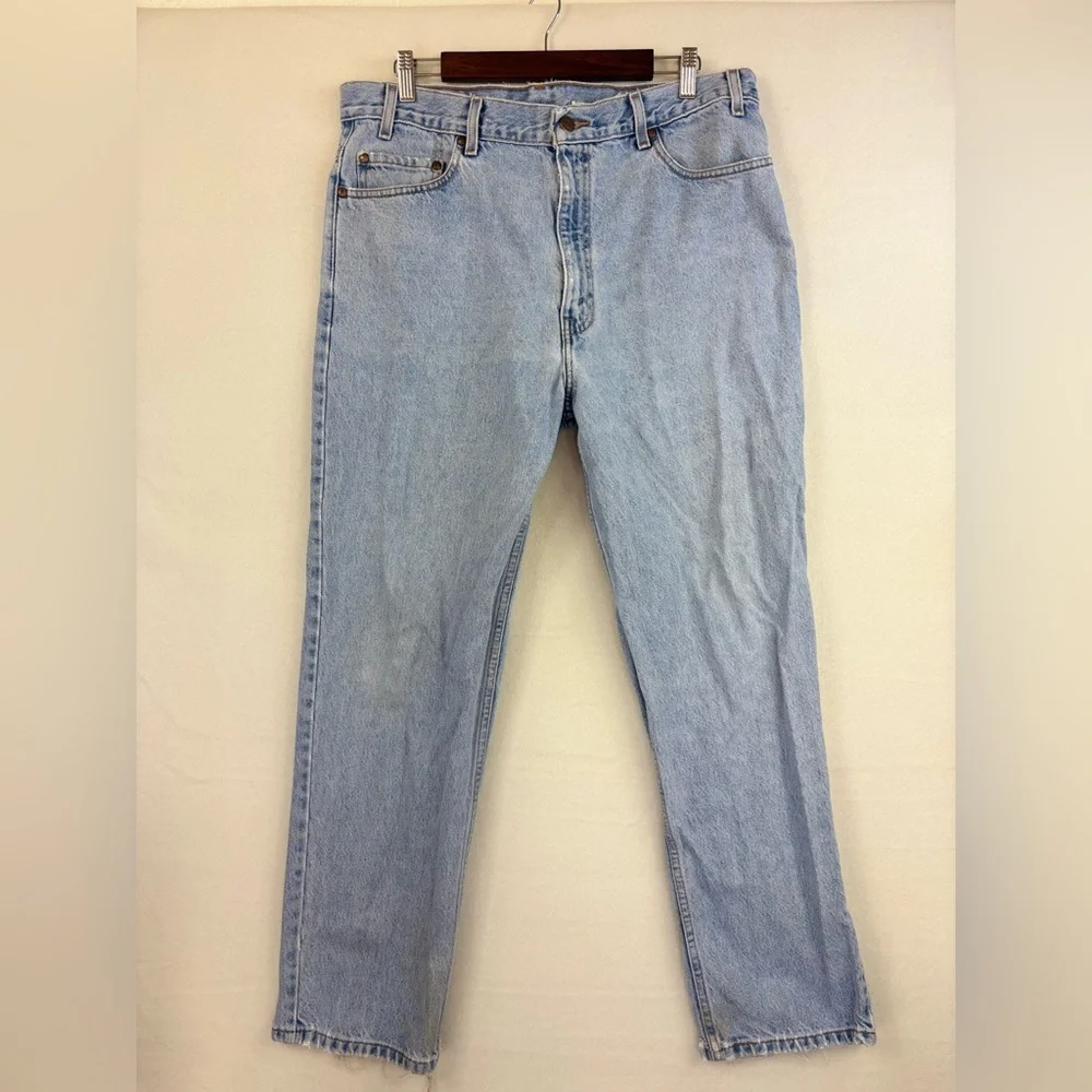 VINTAGE LEVI'S 540 Brown Tag Blue Jean‎ Denim Distressed Relaxed Straight Y2K 38